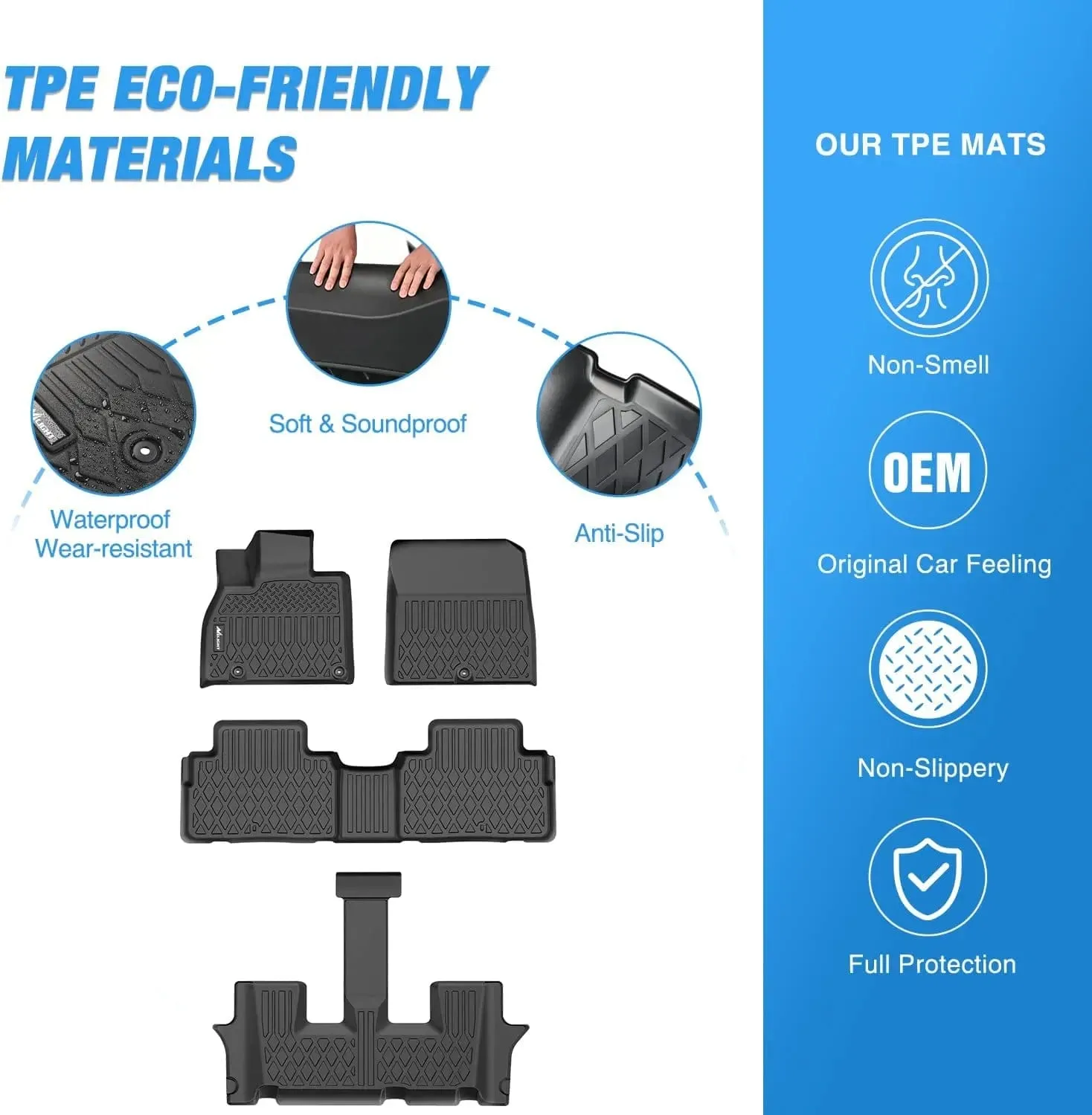 2020-2025 Kia Telluride TPE Floor Mats
