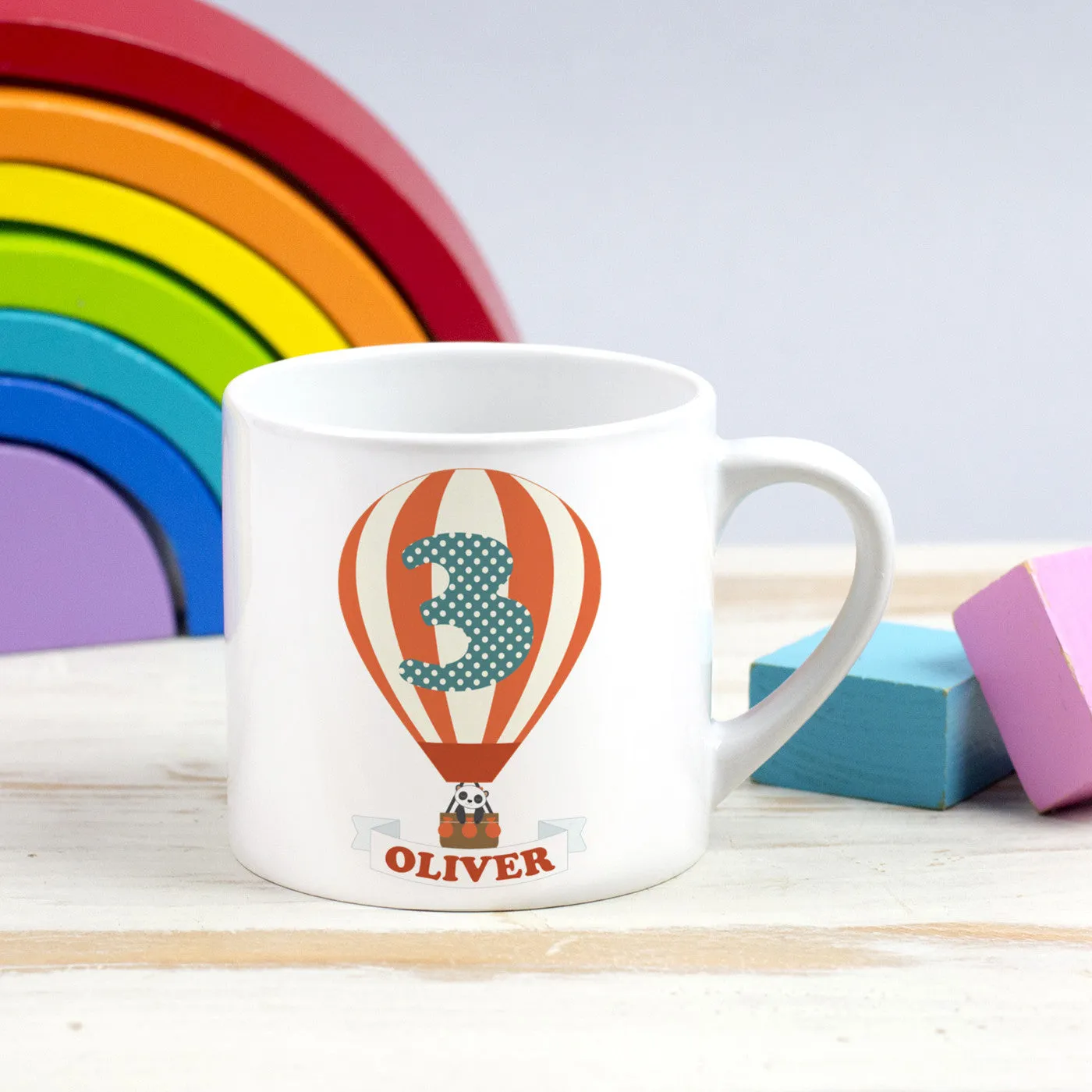 Children's Personalised Hot Air Balloon Birthday Mug