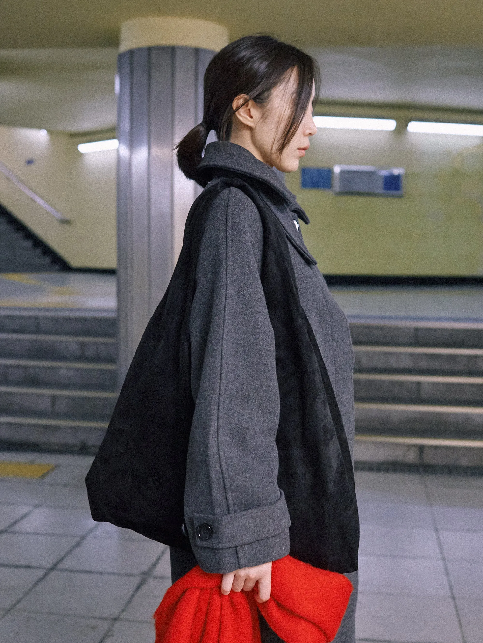 Flower Market Bag Suede Black