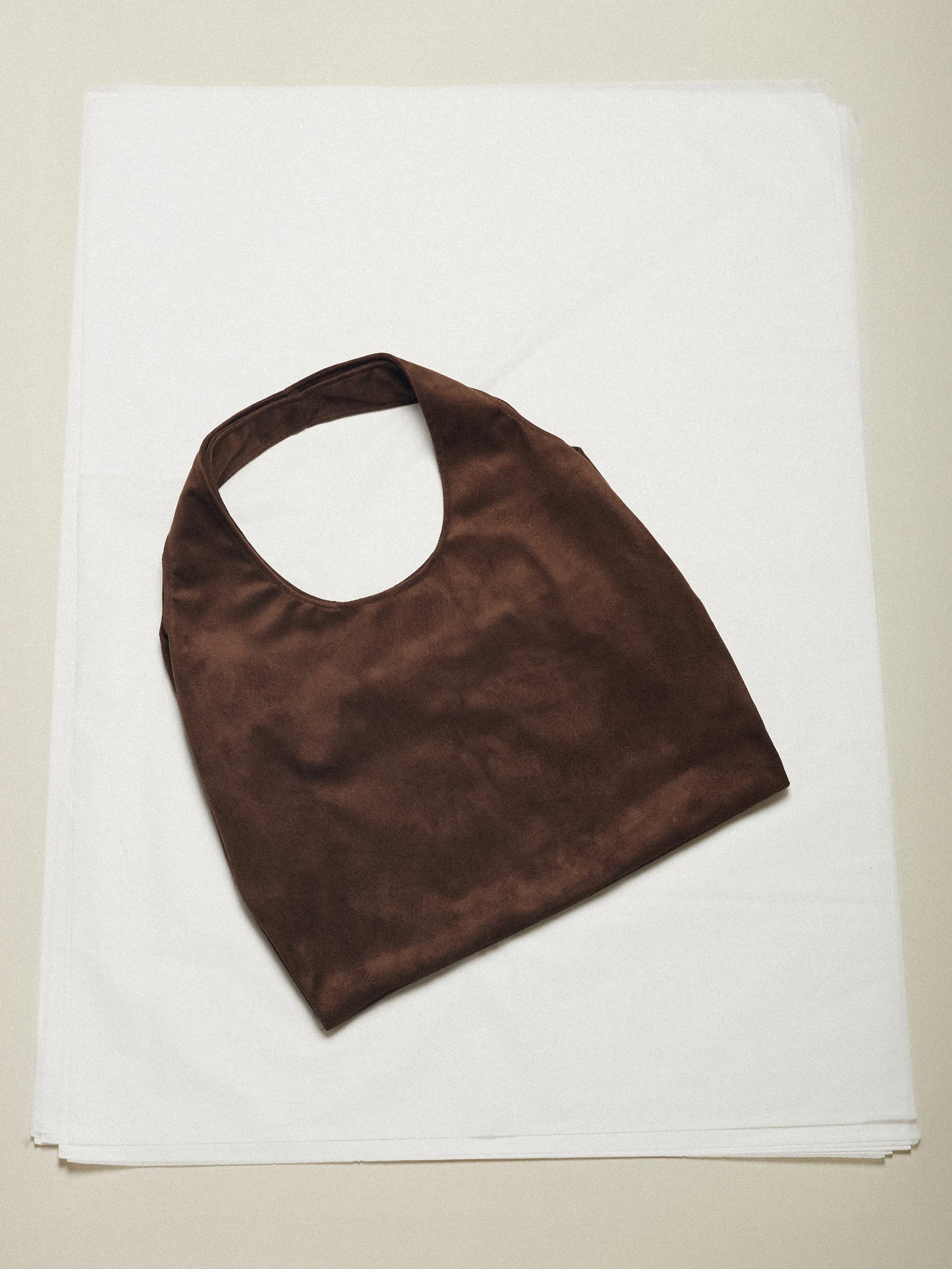 Flower Market Bag Suede Dark Brown