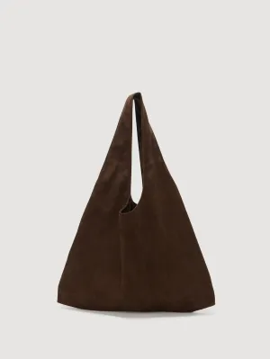 Flower Market Bag Suede Dark Brown