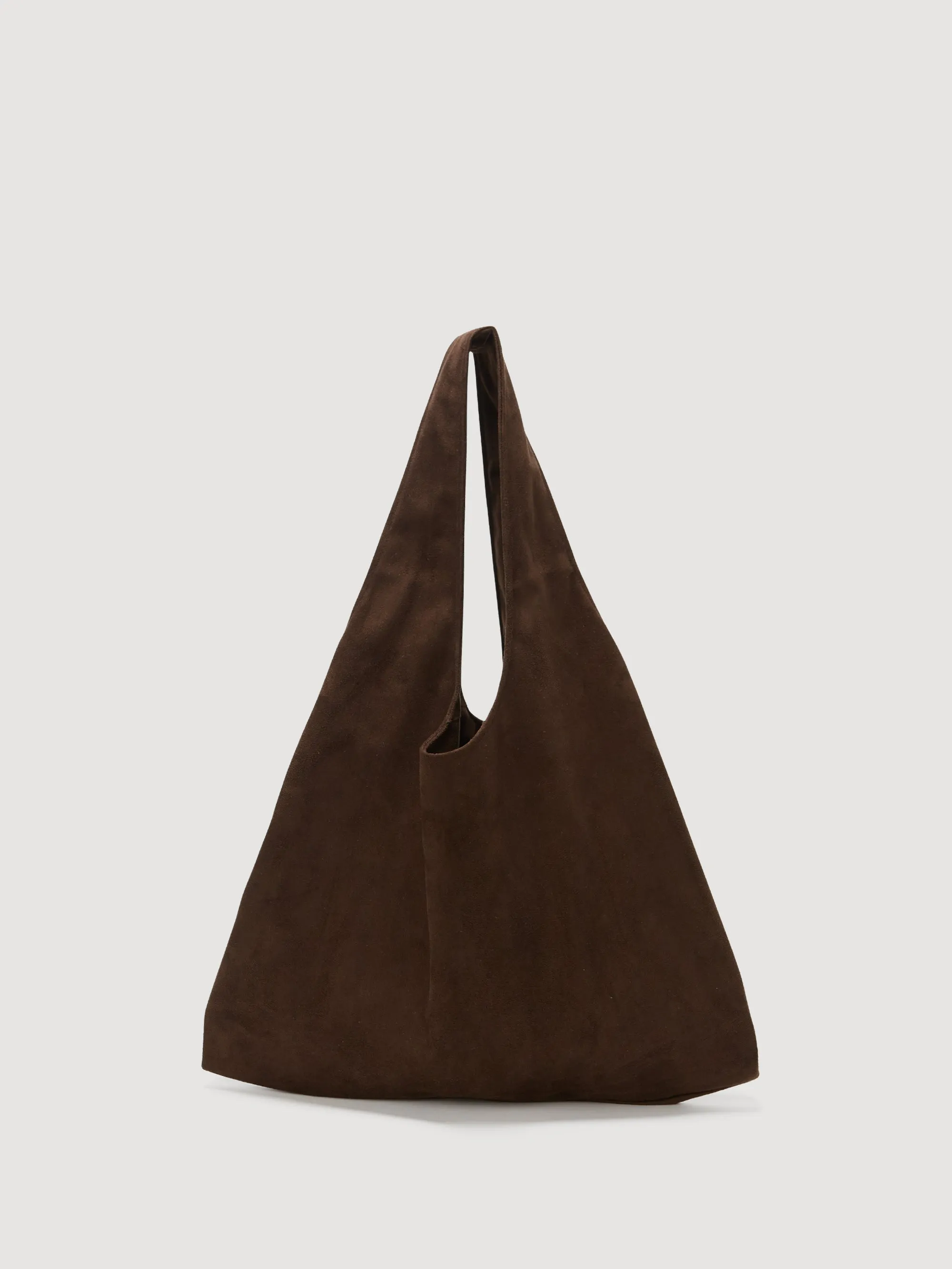 Flower Market Bag Suede Dark Brown