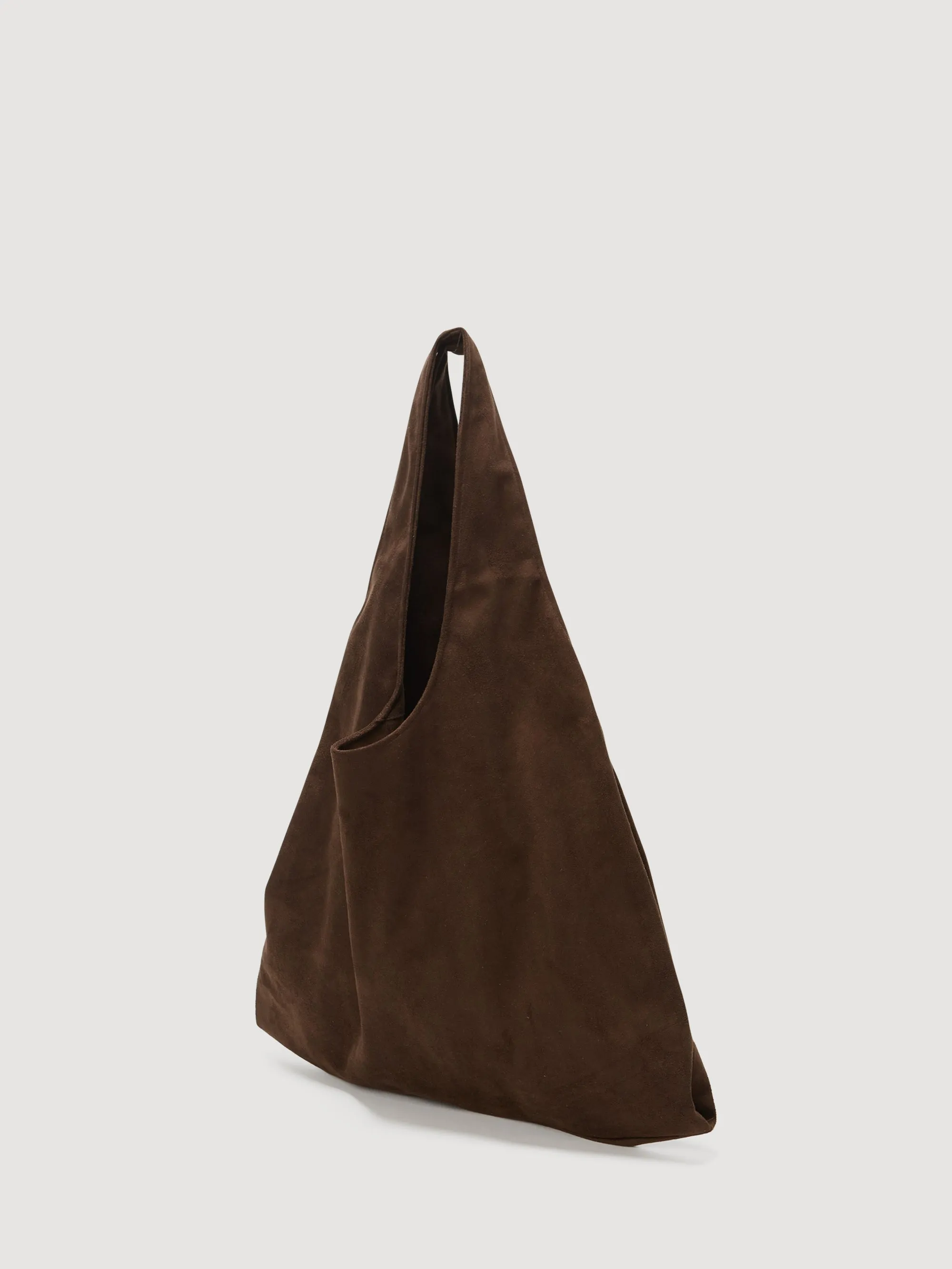 Flower Market Bag Suede Dark Brown
