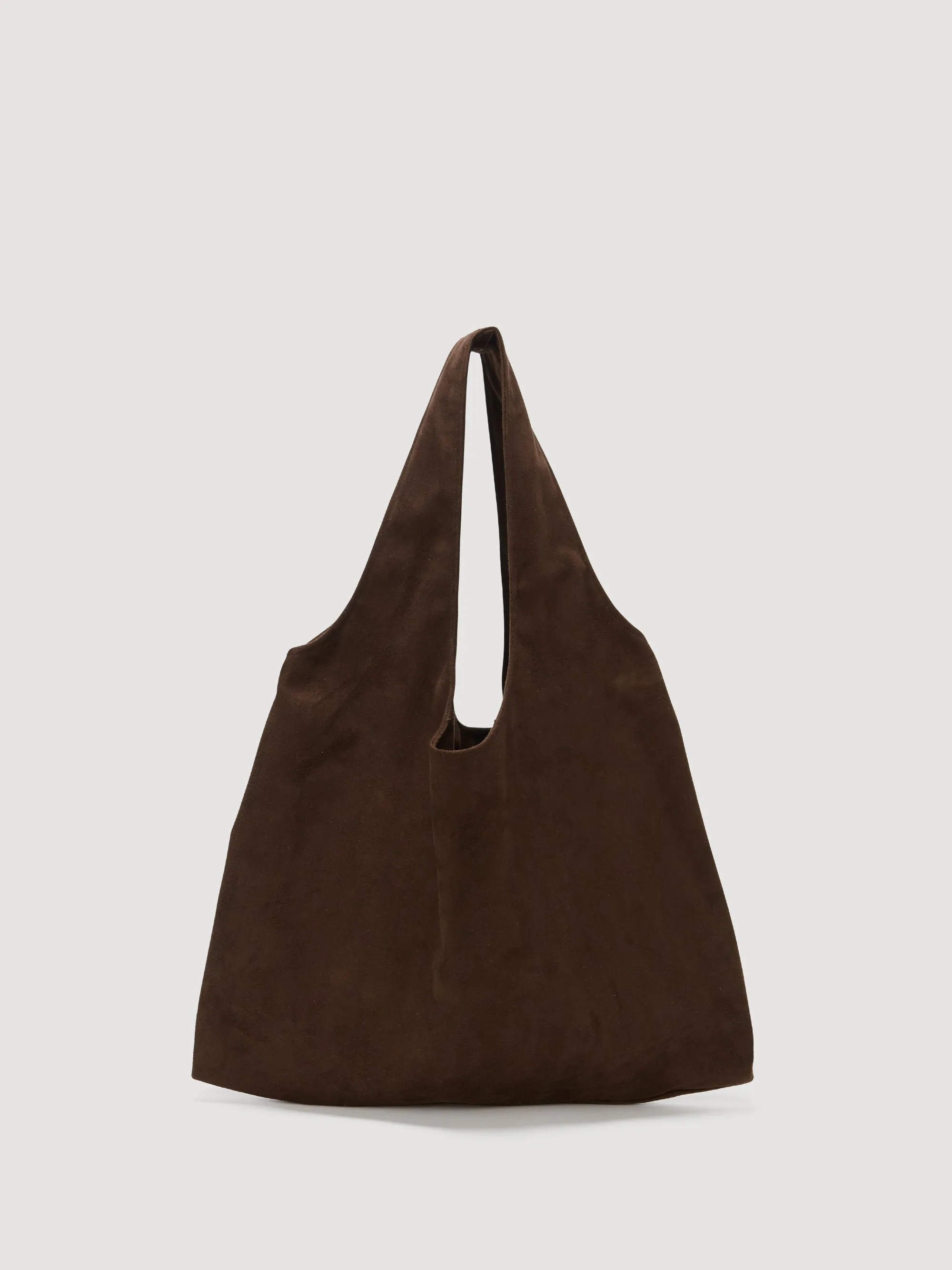 Flower Market Bag Suede Dark Brown