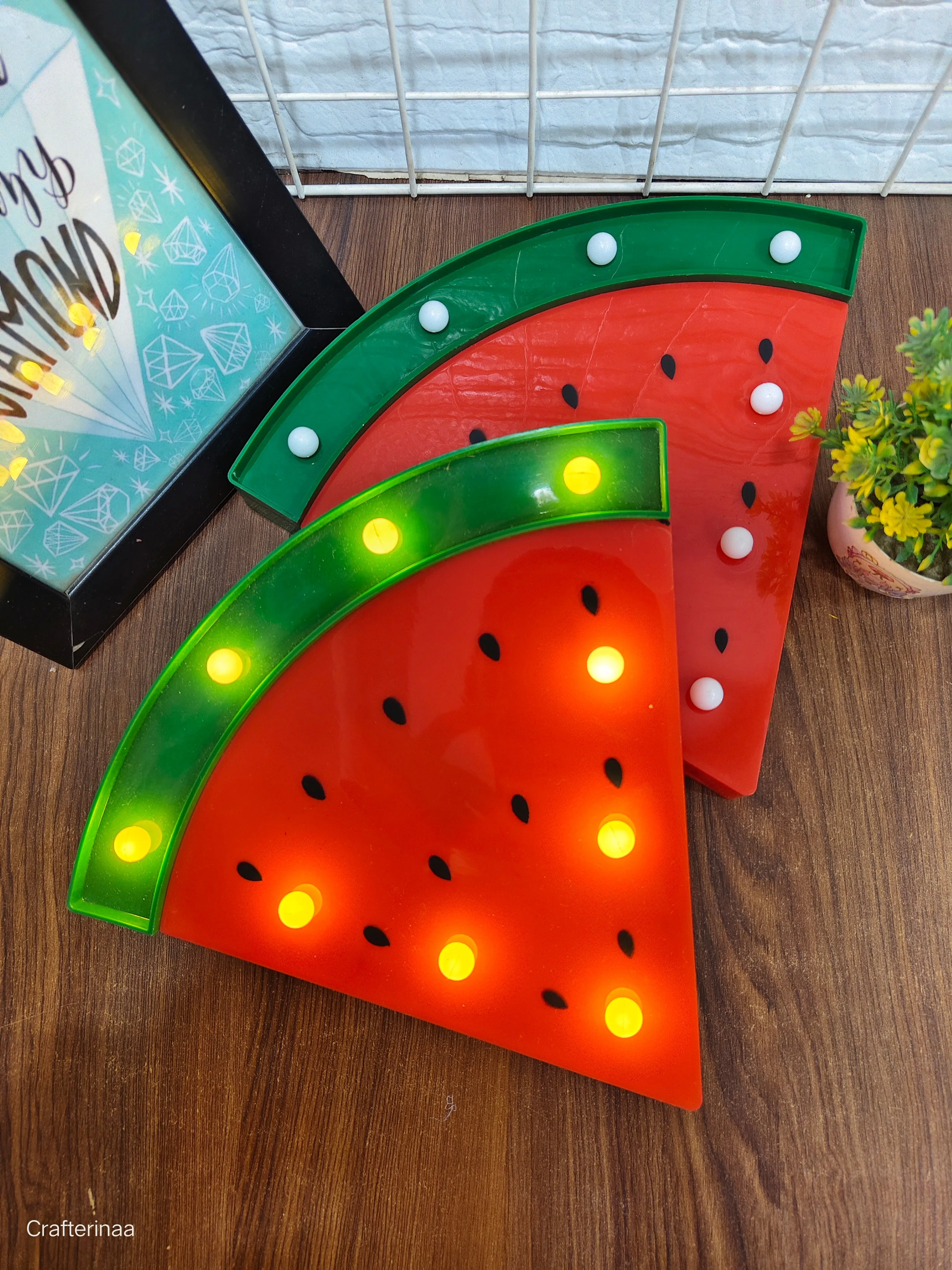 Watermelon Marquee Light Decor Light LED Night Light Battery Operated Night